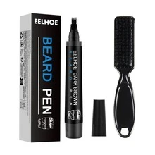 EELHOE Men's Sweat-Proof Waterproof Realistic Beard Filler Pen | Comes With Shaping Comb For Natural Thick Look | Black & Brown Dual Colors, Smudge-Proof All Day | Grooming Tool For Men - Multicolor - View 9