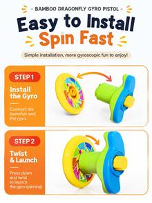 1 Set Mini Spinning Top Toy - Stackable Spinning Tops With 5 Tops And 1 Launcher, Early Education Stress Relief Toy For Kids, Party Game Interactive Supplies, Suitable For Boys And Girls Birthday Gift, Christmas Gift, Classroom Small Gift (Random Style And Color) - Multicolor - View 7