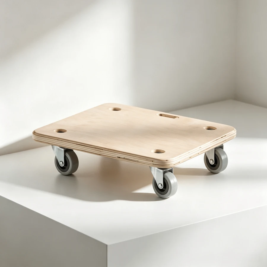 Compact Mini Transport Roller With Soft Contact Surface, Sturdy Construction For Moving Household Items And Heavy Objects. - Beige - View 1