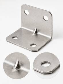 10/20PCS Stainless Steel 90° Right Angle Corner Brackets, Heavy Duty L-Shaped Support Braces For Cabinets, Shelves, Tables And Wooden Furniture - A - View 1