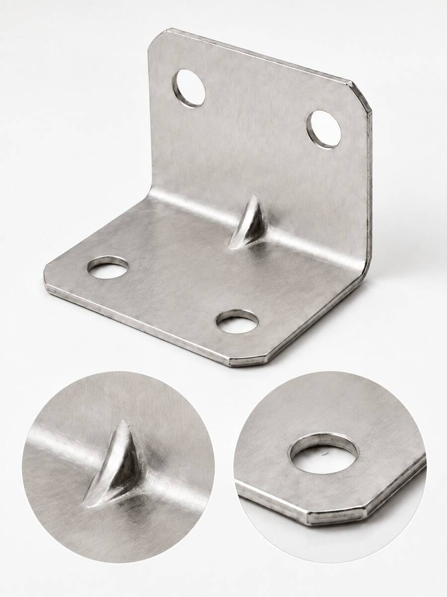 10/20PCS Stainless Steel 90° Right Angle Corner Brackets, Heavy Duty L-Shaped Support Braces For Cabinets, Shelves, Tables And Wooden Furniture - A - View 1