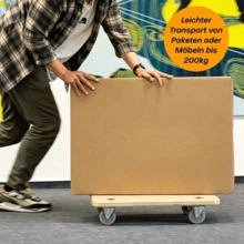 Compact Mini Transport Roller With Soft Contact Surface, Sturdy Construction For Moving Household Items And Heavy Objects. - Beige - View 4