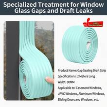1/2m W-Shaped Self-Adhesive Door And Window Sealing Strip, Multi-Color Rubber Plastic Elastic Sealing Strip With Back Adhesive, Easy To Apply, Windproof And Dustproof For Door And Window Gaps, Winter Cold Protection, Heat Insulation, Noise Reduction And Anti-Collision Home Gap Sealing Accessory - Winter Window and Door Weather Stripping - View 13