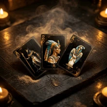 Luxury Black & Gold Poker Cards, Vintage Ancient Egyptian Theme Playing Cards, Ancient Egyptian Elements, Suitable For Tabletop Games, Display & Collection - Multicolor - View 8