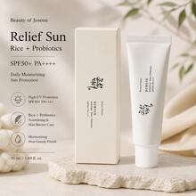 Beauty of Joseon جمال جوسون ريليف صن أرز + بروبيوتيكس SPF50+ PA++++، واقي شمس كوري للوجه، حماية يومية من الأشعة فوق البنفسجية مع ترطيب، كريم شمس خفيف غير دهني مع مستخلص الأرز - أبيض - مشاهدة 1