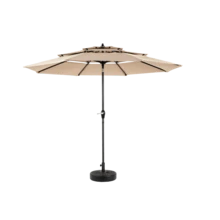 Aluminium 10ft 3 Tier Auto-Tilt (Khaki) (No Base) - 卡其色 + 鋼鐵 + 花園與戶外 - 查看 3