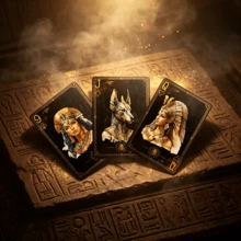 Luxury Black & Gold Poker Cards, Vintage Ancient Egyptian Theme Playing Cards, Ancient Egyptian Elements, Suitable For Tabletop Games, Display & Collection - Multicolor - View 7