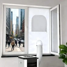 Sello de ventana para aires acondicionados portátiles: Ajuste personalizado para su ventana - Blanco - Ver 5