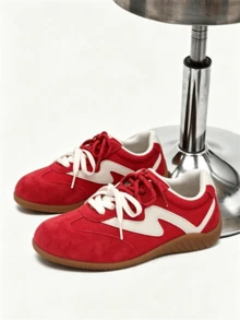 Men's Casual Training Shoes, New Breathable Lightweight Versatile Racing Sneakers For Women - Red - View 5