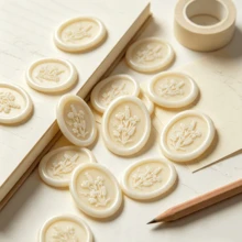 20PCS/Pack Floral Pattern Wax Seal Stickers, For Wedding Invitations, Party Invitations Decoration, Gift Wrapping, Scrapbooking Decoration - Shiny Gold - Flower - Iridescent Gold - View 7