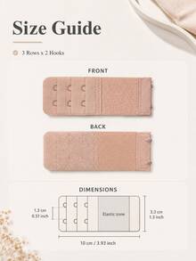 5pcs Multi-Color Bra Extender 3-Row 4-Hook Elastic Band Lingerie Extension Buckle Stainless Steel Back Hook Adjuster - Multicolor - View 5