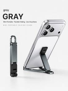 New Foldable Pocket Phone Stand, Portable Carabiner Phone Holder, Multi-Color Desktop And Hanging Stand, Hands-Free Phone Mount, Multifunctional Keychain Phone Holder, Suitable For Daily Carry, Home, Office And Travel Essentials - Multicolor - View 14