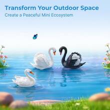 4pcs Swan Figurine, 4pcs Hand-Painted Miniature Swan Ornaments, Animal Statue For Miniature Garden, Terrarium, Bonsai Scene, Shelf, Desk And Home Decor - 4pcs Set - View 8