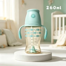 1pc PPSU Material Baby Bottle With Easy-Grip Handle, Silicone Nipple, Leak-Proof, Easy To Suck, 160ml Suitable For Babies 4 Months And Above, 260ml Suitable For Infants 6 Months And Above - Multicolor - View 10