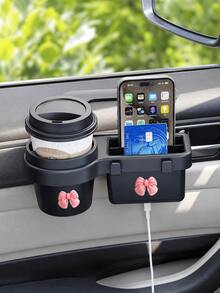 Multifunctional Car Storage Box, Can Store Car Keys, Organize Car Window/Door Clutter, Equipped With Cup Holder, Car Window Storage Rack, Car Cup Holder, Car Window Cup Holder, And Additional Hanging Car Door/Side Window Cup Holder, With Storage Organizer Tray. Multifunctional Car Storage Box, With Cup Holder, Water Bottle Holder, Side Door/Car Window Phone Slot And Hanging Storage Rack, Easy To Install, Space-Saving, Stylish Appearance, Sturdy Structure, Car Accessories. - A - View 10