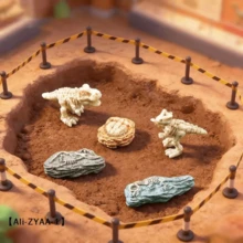 New 4pcs Micro Landscape Simulation Dinosaur Fossils, DIY Decorations, Desktop Accessories Small Ornaments - Small Ornament - View 5