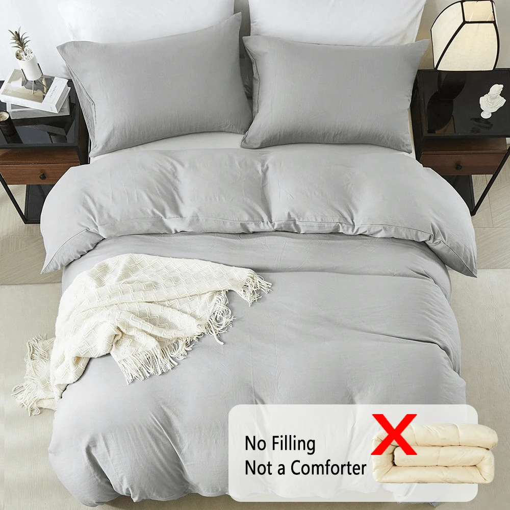 2PCS/3PCS Minimalist Style Duvet Cover Set(1 Duvet Cover+ 1/2 Pillowshams), No A Comforter,No Quilt, No Filling, Machine Washable Durable Summer Bedding Set, Lightweight Set, Breathable, All-Season, Wonderful Room Decor, Holiday Gift