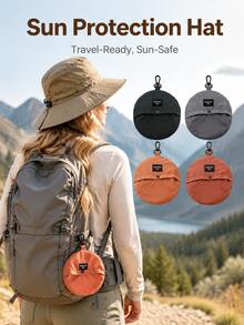 Foldable Bucket Hat, Wide Brim Sun Protection Hat, Portable Outdoor Bucket Hat, Suitable For Travel, Hiking, Beach - Multicolor - View 2
