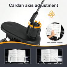Piano Music Stand Suitable For Upright Piano, Grand Piano, Electronic Keyboard And Standard Music Stand. It Is Portable, Convenient, Flexible And Highly Compatible, An Essential Tool For Learning Piano. - Black - View 5