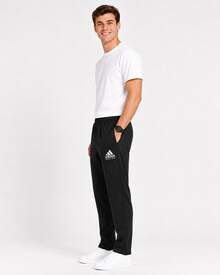 Adidas MARTIAL ARTS Straight-Leg Elastic Waist Sports Pants Black Classic Men's - Black - View 5
