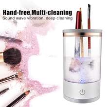 SOKANY 1 Makeup Brush Cleaner, Beauty Cleaning Tool.USB Power Supply.The Fuselage Is Clearly Visible.With A Variety Of Drying/Storage Functions, It Is Suitable For Makeup Brushes Of Various Sizes And Is An Essential Tool For Women's Makeup. - White - View 4