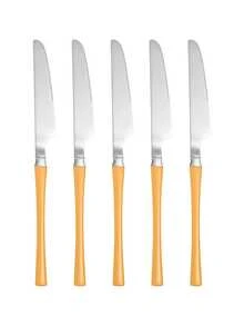 5pcs Stainless Steel Steak Knife Set, Suitable For Family Gatherings, Holiday Feasts, Buffet, Wedding Parties - View 7