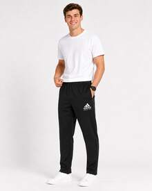 Adidas MARTIAL ARTS Straight-Leg Elastic Waist Sports Pants Black Classic Men's - Black - View 3