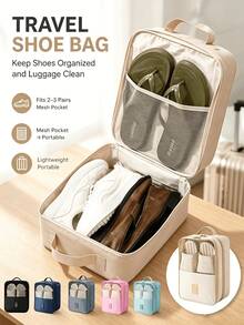 Portable Waterproof Travel Shoe Bag, Dust-Proof Large Capacity Shoe Storage Organizer, Multi-Functional Travel Shoe Storage Bag - Multicolor - View 2