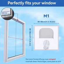 Sello de ventana para aires acondicionados portátiles: Ajuste personalizado para su ventana - Blanco - Ver 12
