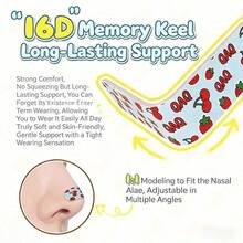 100pcs New Nose Contour Stickers, Adjustable Trimmable Fit Nose Patches, Flexible Extended Comfortable Stickers, Suitable For Daily Use, Random Patterns, Nose Patches, Nose Bridge Lifting Stickers, High Adhesion To Skin, Gentle And Skin-Friendly, Lightweight And Portable, Fashionable Popular Multi-Functional Unisex Gift, Nose Nose Nose [Random Style And Color] - Multicolor - View 3