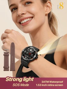 D8 New Smartwatch, 1.43-Inch HD Touch Screen, 3ATM Swimming Waterproof, 1100mAh Large Battery, Ultra-Long Standby, Health Monitoring, Sleep Tracking, Calorie Counting, 100+ Sports Modes, Fitness Tracker, Running Watch, Cycling Watch - View 12