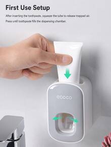 Fully Automatic Premium Toothpaste Dispenser, Bathroom Home Use, Wall-Mounted No-Drill Toothpaste Holder - Multiple Styles and Colors - View 9