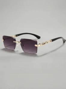 1 Pair Large Frame Fashion Leopard Print Glasses, Retro Style, Elegant Women, Suitable For Travel, Beach And Outdoor Travel Essential Glasses. - Multicolor - View 9