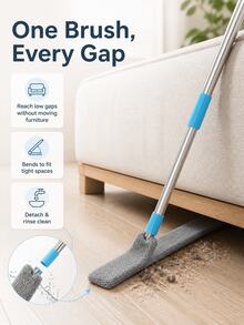 SMEGGEMS Extendable Microfiber Gap Dusting Brush With Telescopic Pole, Bendable Detachable Washable Gap Dust Collector, Suitable For Sofa, Bed, Furniture Bottom - View 2
