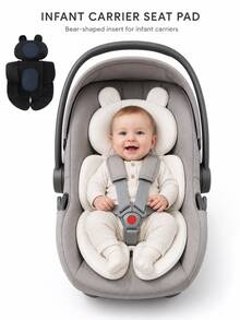 Infant Carrier Bear-Shaped All-In-One Seat Cushion, Compatible With Most Carriers And Car Seats, Enhances Riding Comfort, Practical Daily Travel Stroller Liner - Multicolor - View 1
