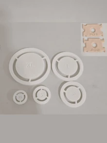 5pcs Ceramic Foot Ring Tool Set - Ceramic Foot Mold, DIY Ceramic Crafting Auxiliary Tool. Clay Base Aligner, Suitable For Ceramics, Even Foot Pressure, Applicable To Ceramic Bowls, Cups And Wheel-Thrown Projects - Multicolor - View 6