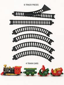 Christmas Train Set With Lights And Sound, Electric Train Model With Track, Christmas Tree Toy, Creative Children's Gift, Train Set - Retro Train - View 14