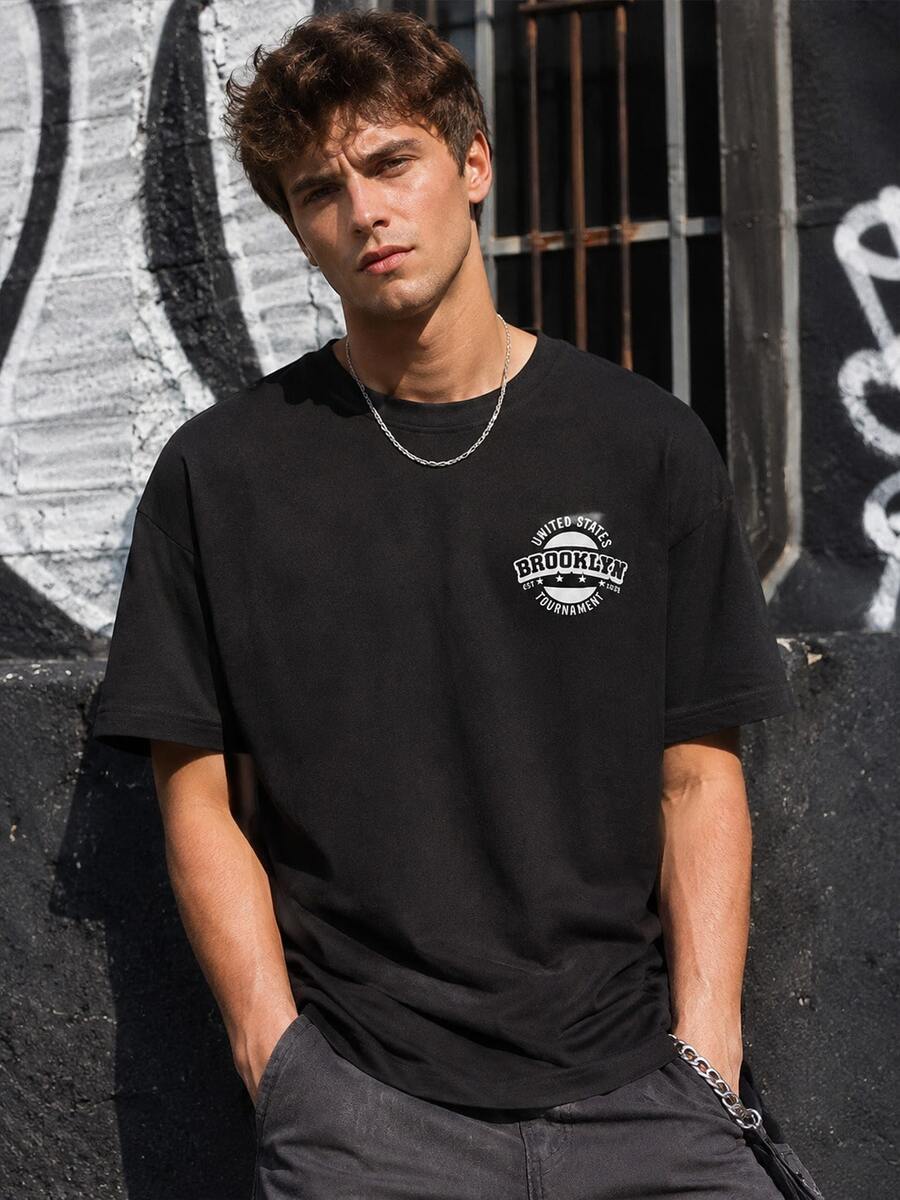 Men Swim Cover-Ups - Black - View 1