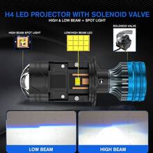 HYNBYZJ 2pcs H4 LED Projector Lens Car Headlight Bulbs Canbus 400W High Power Auto Motorcycle Lamp Plug And Play 12V 24V - A - View 4