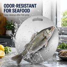 1pc High-Quality Stainless Steel Cutting Board, Durable And Mold-Resistant Cutting Surface, Essential Kitchen Tool For Home Cooks And Cooking Enthusiasts, Suitable For Cutting Meat, Bread, Vegetables And Fruits, Stainless Steel Chopping Board For Home Use - Silver - View 4