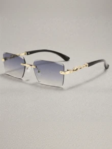 1 Pair Large Frame Fashion Leopard Print Glasses, Retro Style, Elegant Women, Suitable For Travel, Beach And Outdoor Travel Essential Glasses. - Multicolor - View 3
