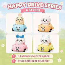 MINISO Chiikawa Happy Drive Series Blind Box, Cute Cartoon Wind-Up Car Figure Toy, Random 1 Design, For Desk Shelf Room Decor, Birthday Christmas Gift - Random Style - 1 Blind Box - View 5