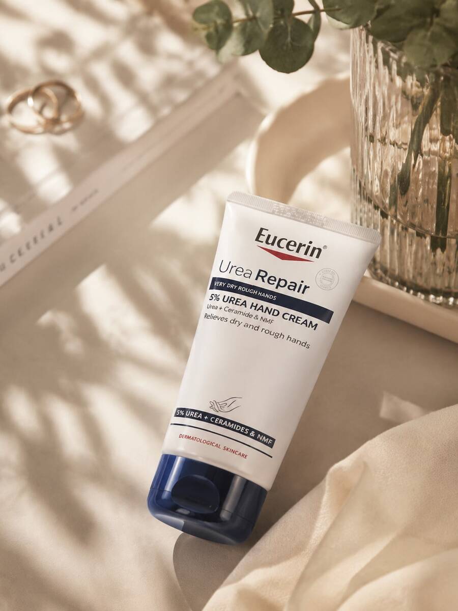 Eucerin Anti-Dryness Nourishing Hand Cream 75ml 5% Urea Memperbaiki Kulit Pecah-pecah Melembapkan Tidak Lengket - 75 ml - View 1