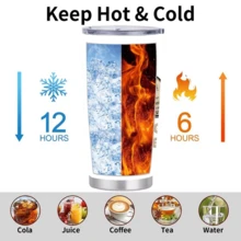 1/5pcs 20oz Stainless Steel Insulated Tumbler, Sleepy Tired Tabby Cat Slogan Print, Leak‑Proof Sealed Lid, Portable Thermal Cup For Office Break, Home Relaxation, Casual Outing, Daily Drinkware Use - Lazy, Hungry, and Tired Cat - View 8