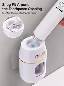 1pc Automatic Toothpaste Squeezer, Wall-Mounted Toothpaste Dispenser, No-Drill Plastic Toothpaste Dispenser, Bathroom Accessory - Multiple Colors and Styles - View 4