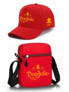 1件/2件裝復古「DONJULIO」西式字母印花棒球帽與斜挎包套裝，街頭時尚戶外運動平帽簷帽與單肩包，可調節，適合日常穿著與送禮 - 彩色 - 查看 16