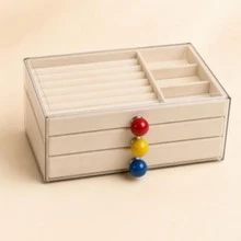 Large Capacity Multi-Layer Jewelry Storage Box With Transparent Lid, Compartment Tray For Earrings, Rings, Bracelets And Necklaces - Multicolor - View 10