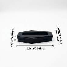 1pc Black Gothic Coffin Shaped Business Card Holder, Desktop Card Display Stand, Large Capacity Office Organizer, Suitable For Office, Desk Decor - Multiple Styles - View 7