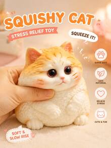Đồ chơi bóp mềm Mochi mèo xốp, đồ chơi xúc giác giảm căng thẳng cho đầu ngón tay hồi phục chậm, vật trang trí mèo mini đáng yêu, quà tặng phần thưởng lớp học và quà bất ngờ ngày lễ cho mọi lứa tuổi - Nhiều màu - Xem 2