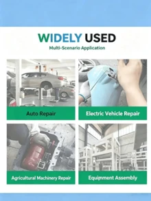 1套禮盒裝46件組合工具組，汽車機械維修車載套筒扳手工具箱，組合五金套組，全套車輛維護多件組合拆卸工具 - 46件套組 - 查看 5
